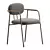 Elegant Marilyn Dining Armchair in Black Boucle 3D model small image 2