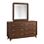 Chicago Walnut Dresser Set 3D model small image 1