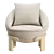 Elegant Tambour Armchair Design 3D model small image 3