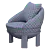 Elegant Tambour Armchair Design 3D model small image 6