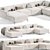 Stylish Marlet Corner Sofa Set 3D model small image 4