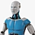 Quadro Cyborg Statue Figurine 3D model small image 4