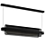 Black Suspended Ceiling Light 3D model small image 2