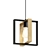 Rustic Farmhouse Geometric Lantern Pendant 3D model small image 1