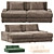 Twins Sofa: Customizable, Luxurious Design 3D model small image 1