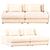 Twins Sofa: Customizable, Luxurious Design 3D model small image 3