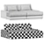 Twins Sofa: Customizable, Luxurious Design 3D model small image 5