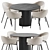 Modern Dining Set Furniture Kit 3D model small image 1