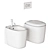 Plural Wall-Hung WC Set 3D model small image 6