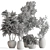 Luxury Foliage Tree Pot 668 3D model small image 6