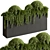 Outdoor Plant Box Greenery Set 3D model small image 2