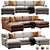 Luxury Axis Sectional Sofa Sets 3D model small image 1