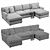 Luxury Axis Sectional Sofa Sets 3D model small image 6