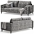 Irvin Sofa Set: Modern Elegance 3D model small image 4