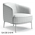 Elegant Kudo High Armchair 3D model small image 4