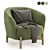 Stylish Kragelund Gran Armchair - 3 Colors 3D model small image 2