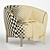 Stylish Kragelund Gran Armchair - 3 Colors 3D model small image 5