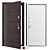 Bulat Metal Entry Door B413 3D model small image 1