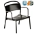 Modern Minimal Steel Armchair Set 3D model small image 1