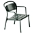 Modern Minimal Steel Armchair Set 3D model small image 2