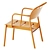 Modern Minimal Steel Armchair Set 3D model small image 5
