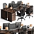 Office Desk and Chair Set 3D model small image 1