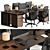 Office Desk and Chair Set 3D model small image 2