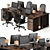 Office Desk and Chair Set 3D model small image 5