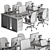 Office Desk and Chair Set 3D model small image 6