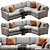 Convertible Axis Sectional Sofa 3D model small image 3