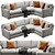 Convertible Axis Sectional Sofa 3D model small image 5