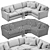 Convertible Axis Sectional Sofa 3D model small image 6