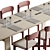 Modern Wooden Conference Table 3D model small image 4