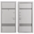 Bulat Metal Entry Door K-612 3D model small image 4