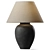 Elegant Black Ceramic Table Lamp 3D model small image 1