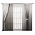 Elegant Curtain Set with 3D Formats 3D model small image 1