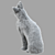 Sleek Cat Sculpture Display Piece 3D model small image 4