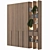 Premium Wood Wardrobe Furniture 3D model small image 2