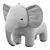 Plush Elephant Toy by HM 3D model small image 2