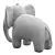 Plush Elephant Toy by HM 3D model small image 3