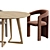 Modern Twist Dining Set 3D model small image 4