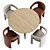 Modern Twist Dining Set 3D model small image 5