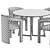 Modern Twist Dining Set 3D model small image 6