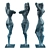 Elegant Metal Woman Sculpture 3D model small image 6