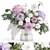 Spring Blossom Glass Vase Bouquet 3D model small image 1