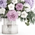 Spring Blossom Glass Vase Bouquet 3D model small image 3