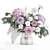 Spring Blossom Glass Vase Bouquet 3D model small image 6