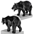 Geometric Wolf & Bear 3D Model 3D model small image 4