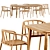 Elegant Turqueta Teak Dining Set 3D model small image 1