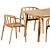 Elegant Turqueta Teak Dining Set 3D model small image 3